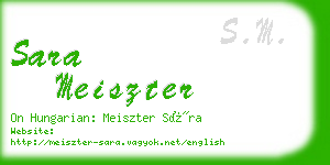 sara meiszter business card